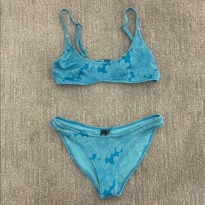 Floral Blue Bikini Set